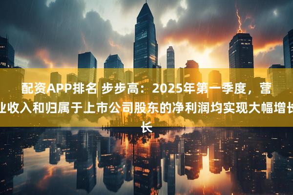 配资APP排名 步步高：2025年第一季度，营业收入和归属于上市公司股东的净利润均实现大幅增长